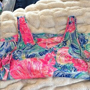Lilly Pulitzer Pink and Blue Floral Tank Top
